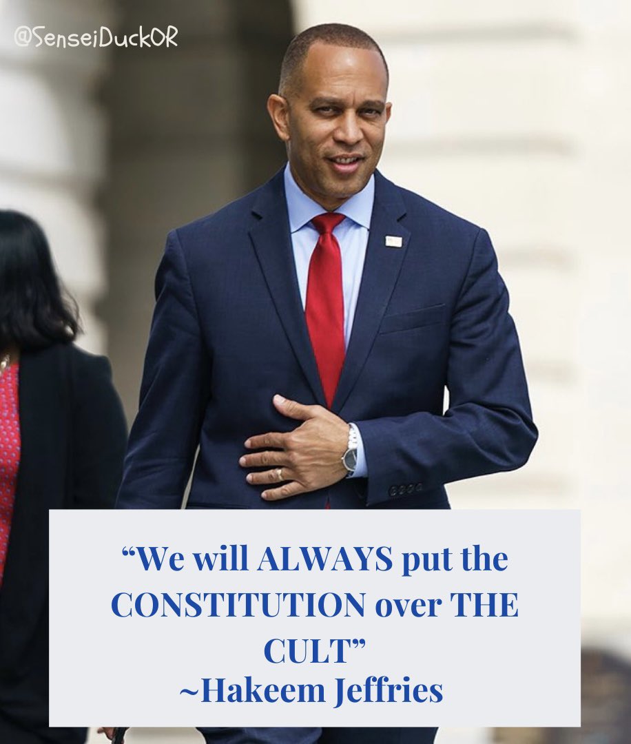 Do you agree with the next Speaker of the House: Hakeem Jeffries?      

Yes or No? 👇👇👇