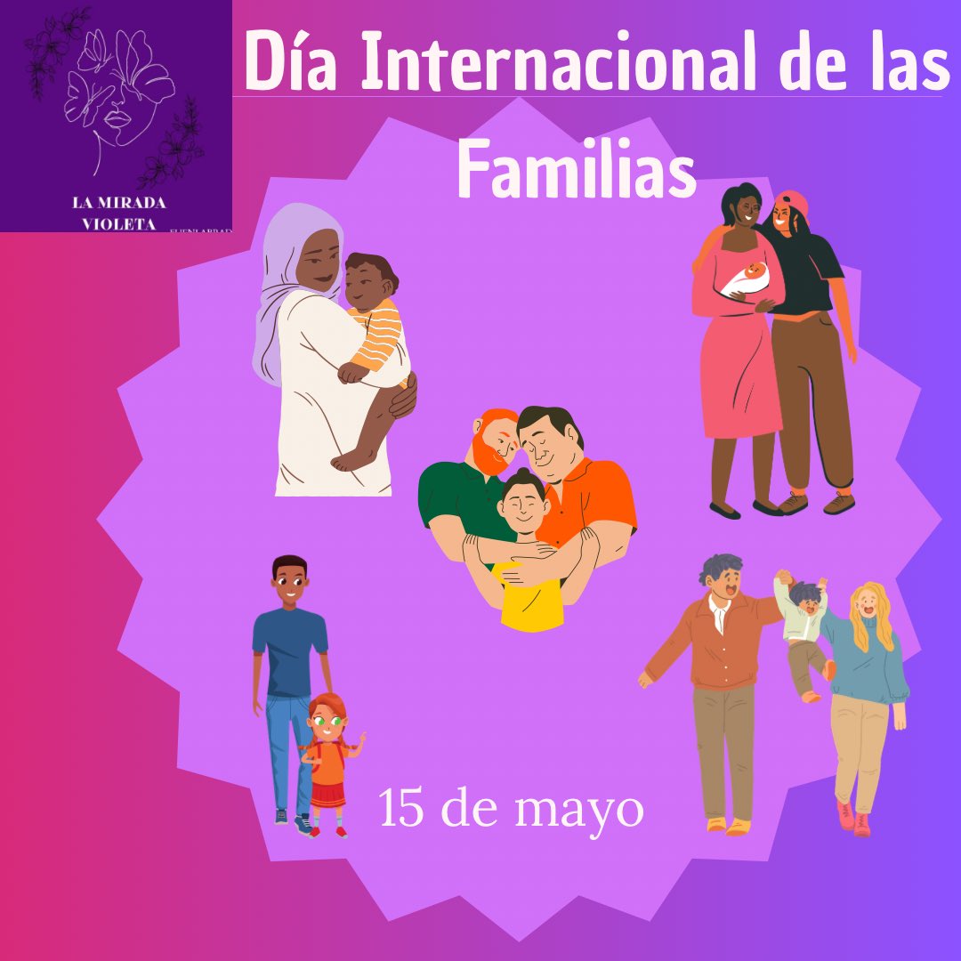 👨‍👨‍👧‍👦👩‍👦👩‍👩‍👧‍👧Desde hace 30 años se conmemora el Día Internacional de las Familias.

La celebración de este año se centra en “Las familias y el cambio climático”

Celebremos y apoyemos a todos los tipos de familias.
¡Gracias por los cuidados!

#DiadelasFamilias #FamiliasDiversas