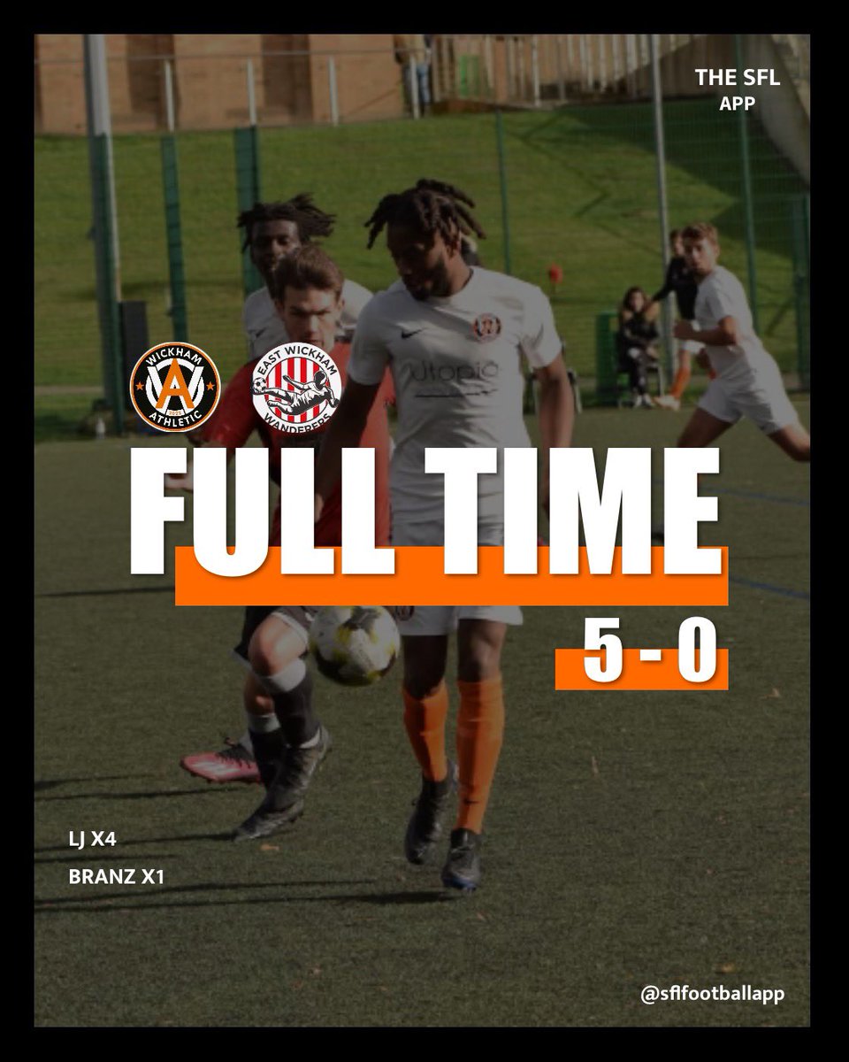 What a performance from the boys. The chase for promotion continues. Boys were hungry for goals today. Credit to @EASTWICKHAMWAN1 always a good game, but the 90mis curse is finally over. Good luck for the rest of the season🤝

@OBDSFL 
@SELKGrassroots