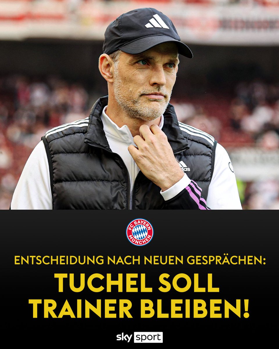 Nach Gesprächen zwischen den Bayern-Bossen und dem Management von Thomas Tuchel am Mittwoch will der deutsche Rekordmeister nun mit Thomas Tuchel in die neue Saison gehen. 🚨 

#Tuchel #FCBayern