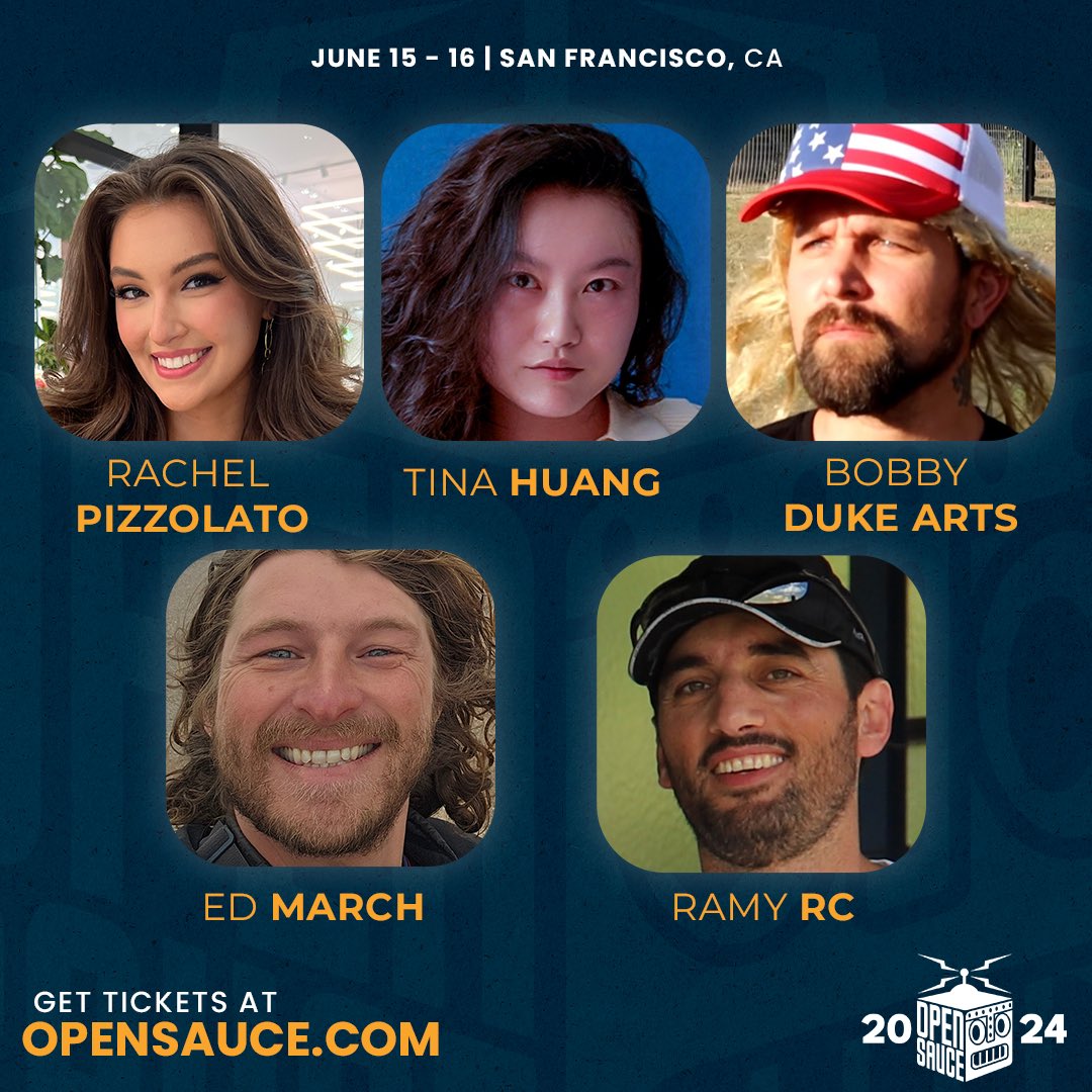 30 days until #OpenSauce2024 and we have more creators to announce! we will never stop