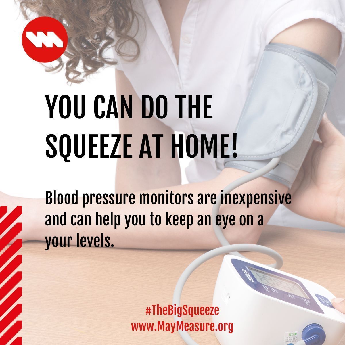 High blood pressure can cause health conditions like strokes & hear attacks.

Most people don't know they have it- but a simple check could identify it before it becomes a serious problem. 

Take part in the #BigSqueeze in May

More info from NHS HW here: bit.ly/3JN5eve