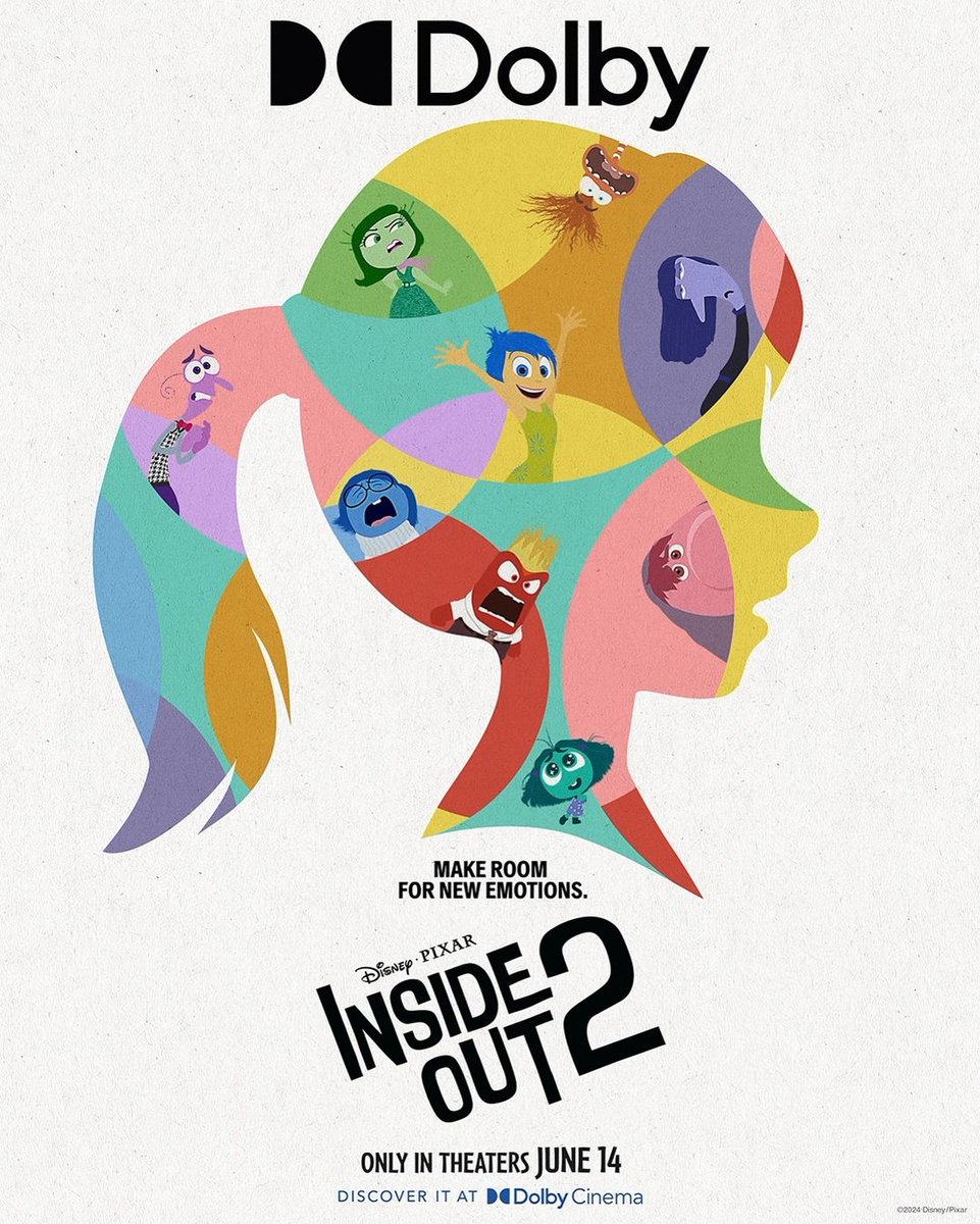 Riley Andersen y todas sus emociones en el arte oficial exclusivo de #DolbyCinema. @DisneyStudiosLA y @Pixar presentan #IntensaMente2, 13 de junio en cines. 💻 moviecrazyplanet.com/?p=5530