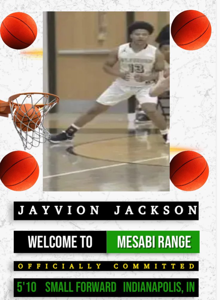 Mesabi Range College would like to announce another signing for the 2024-2025 season - !!

❇️: #13 Jayvion Jackson
❇️: 5’10 - 165 lbs 
❇️: Shooting Guard  
❇️: Indianapolis, Indiana 

Welcome to the Norsemen Family - 🏀🙌🏽🔒