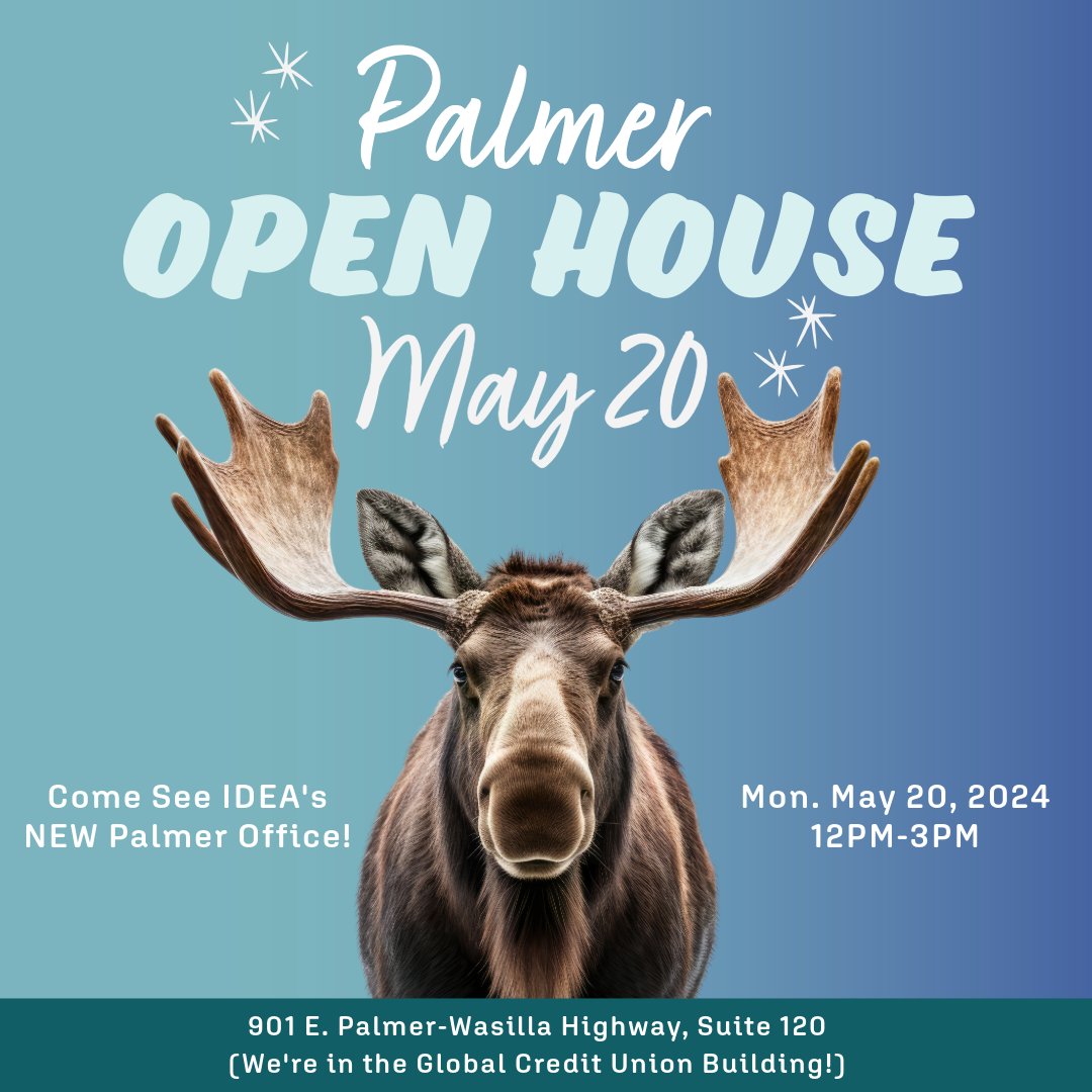Palmer/Mat-Su! We moose-t invite you to an open house next Monday 5/20 @ 12-3pm!

✏️ Get your questions re: homeschool answered!
✏️ Meet IDEA's team &amp; homeschool families!
✏️Find out about IDEA's social activities, learning workshops, field trips &amp; more!

#homeschoolingbrilliance