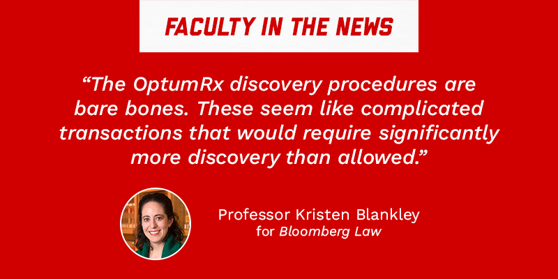 In @BLaw, Prof. Kristen Blankley (@ADR_Prof) weighs in on OptumRx Inc.'s arbitration agreement provisions. #NELaw

Read on: bloomberglaw.com/bloomberglawne….