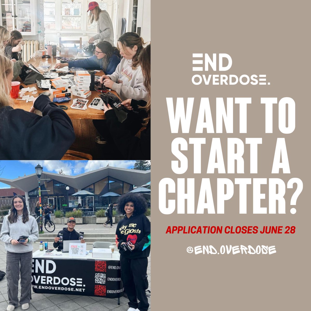new chapter applications are still open! if you're affiliated with a college campus or want to start a chapter in your city, we want to hear from you! our peer-to-peer model is vital to reaching people across the country. 🫡 apply here through june 28th: docs.google.com/forms/d/e/1FAI…