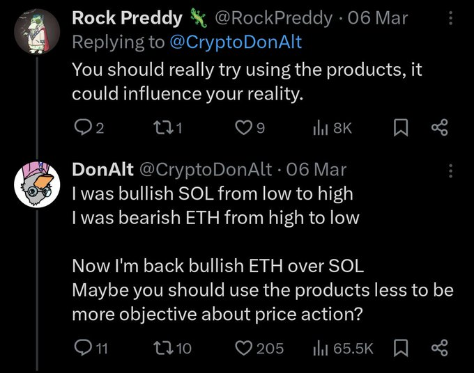 'you should use the products less to predict the price better' CT traders are WILD lmao