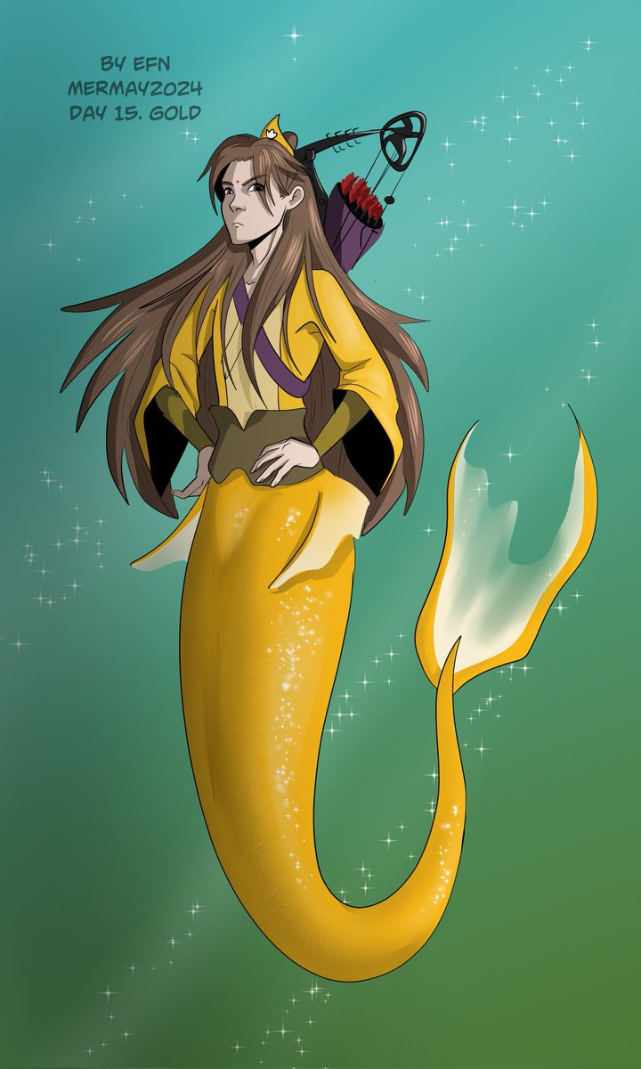 Day 15. Gold

And the compound bow.

#mdzs #mermaid #mermay #mermay2024 #jinling