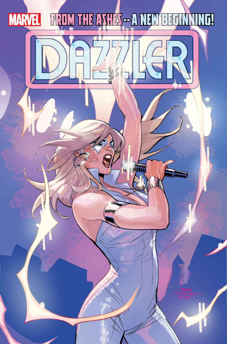 First look at the cover for ‘DAZZLER’, releasing this September 18. The new four-issue series will be written by Jason Loo with art by Rafael Loureiro and will serve as a tie-in to the #XMen's upcoming “From the Ashes” era. The book follows Dazzler going on a world tour, joined