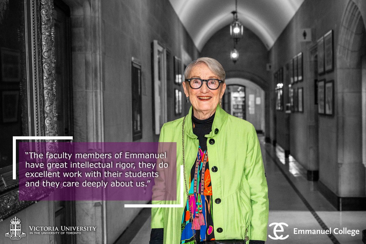 At 81, Joan Wyatt is one of the last recipients of Emmanuel College's Doctor of Theology degree! From serving as a minister to joining the Emmanuel faculty, her journey is as diverse as it is inspiring. Learn more about the EC Class of 2024: vicu.utoronto.ca/news/meet-emma… #ECGrad2024