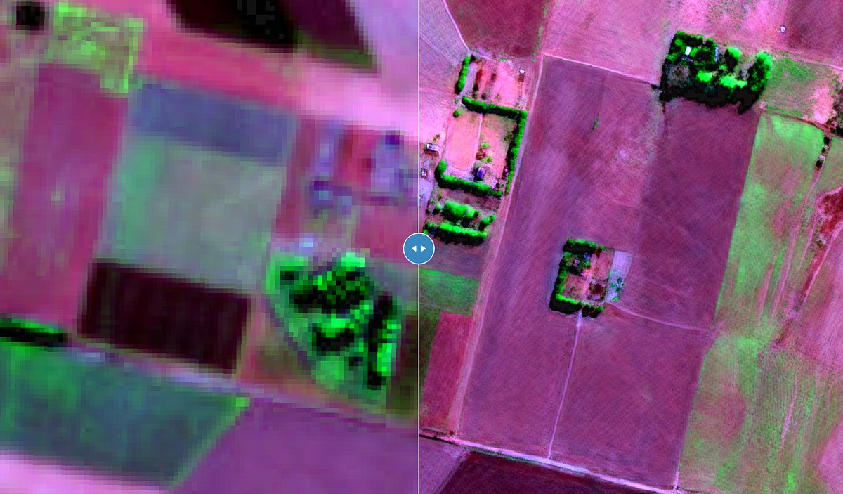 🚨 Hace unos dias estuve probando una nueva IA que permite mejorar la resolucion de las imagenes de Sentinel-2 🛰️ de 10 m a 1 m. La verdad es que los resultados realmente me sorprendieron 🤯. Estos son algunos ejemplos en el campo experimental de la UNRC.
storage.googleapis.com/0x7ff601307fa2…