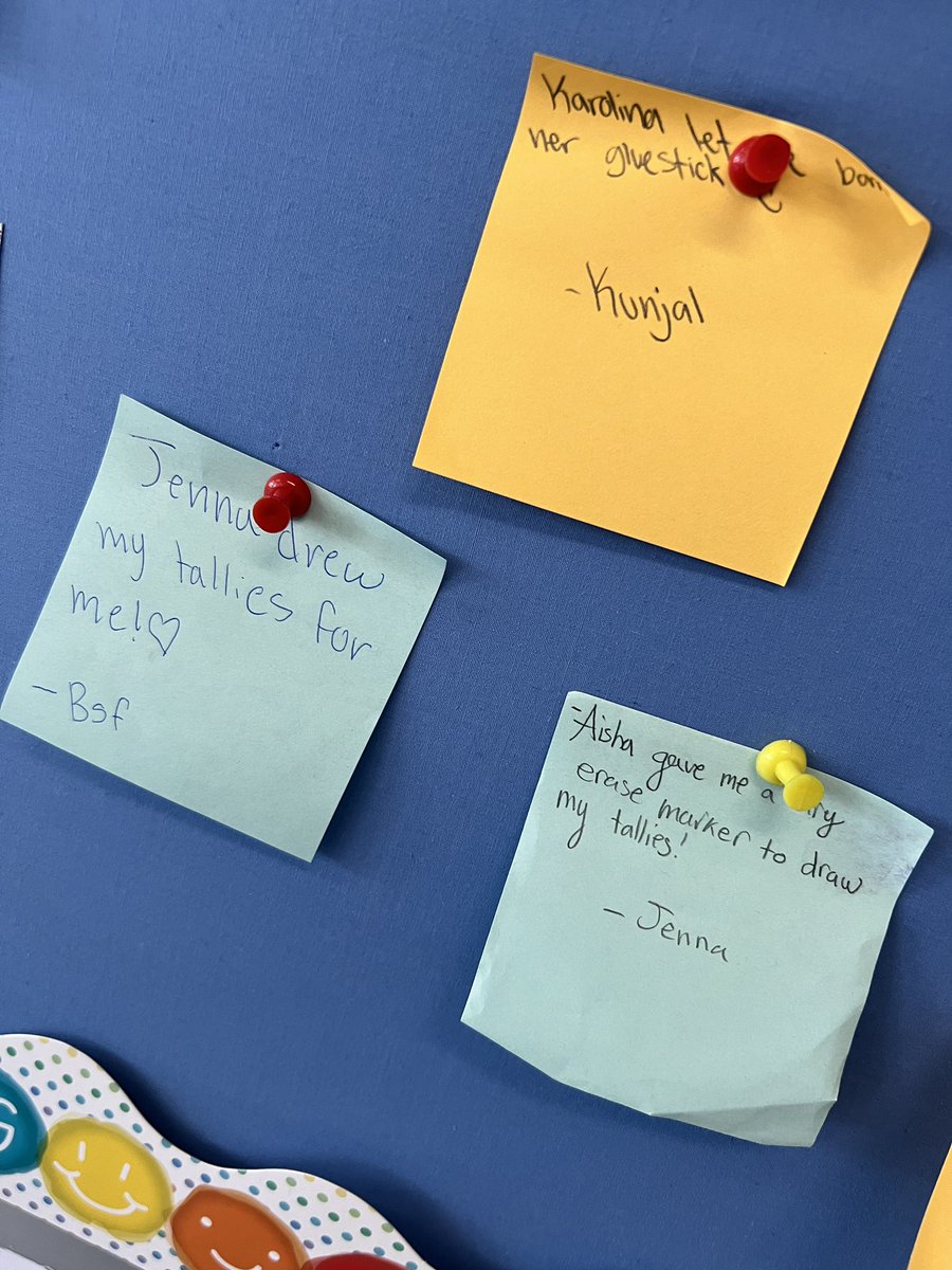 Our shout out board is OVERFLOWING!!! I love how the ss are recognizing each other’s good deeds around the classroom. This is a great way to build and maintain a positive classroom environment! ☺️ <a href="/D59Frost/">Robert Frost Elementary</a> #D59SEL