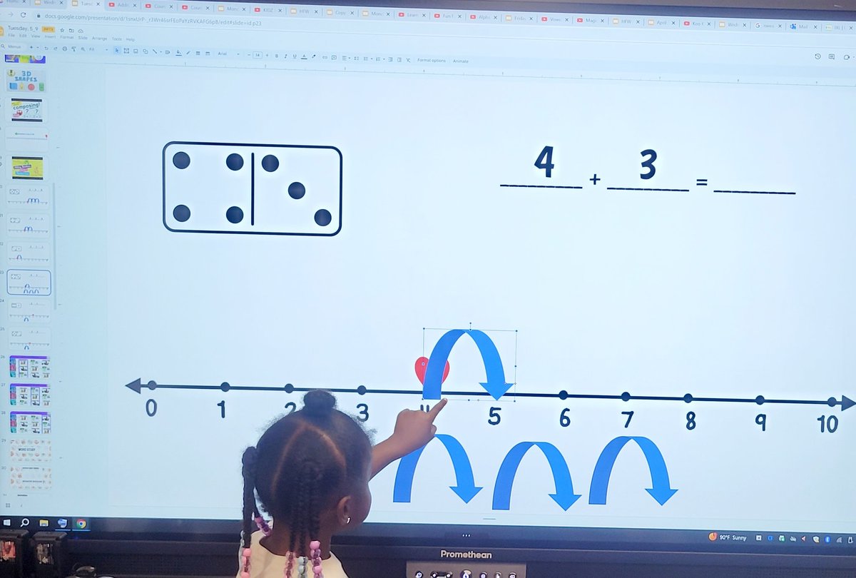 BookerPreK's tweet image. Stepping up to First Grade in Kindergarten! We are adding and subtracting with numberlines! #numberline #factfluency #add #sub @duryeaschool #upatthepanel