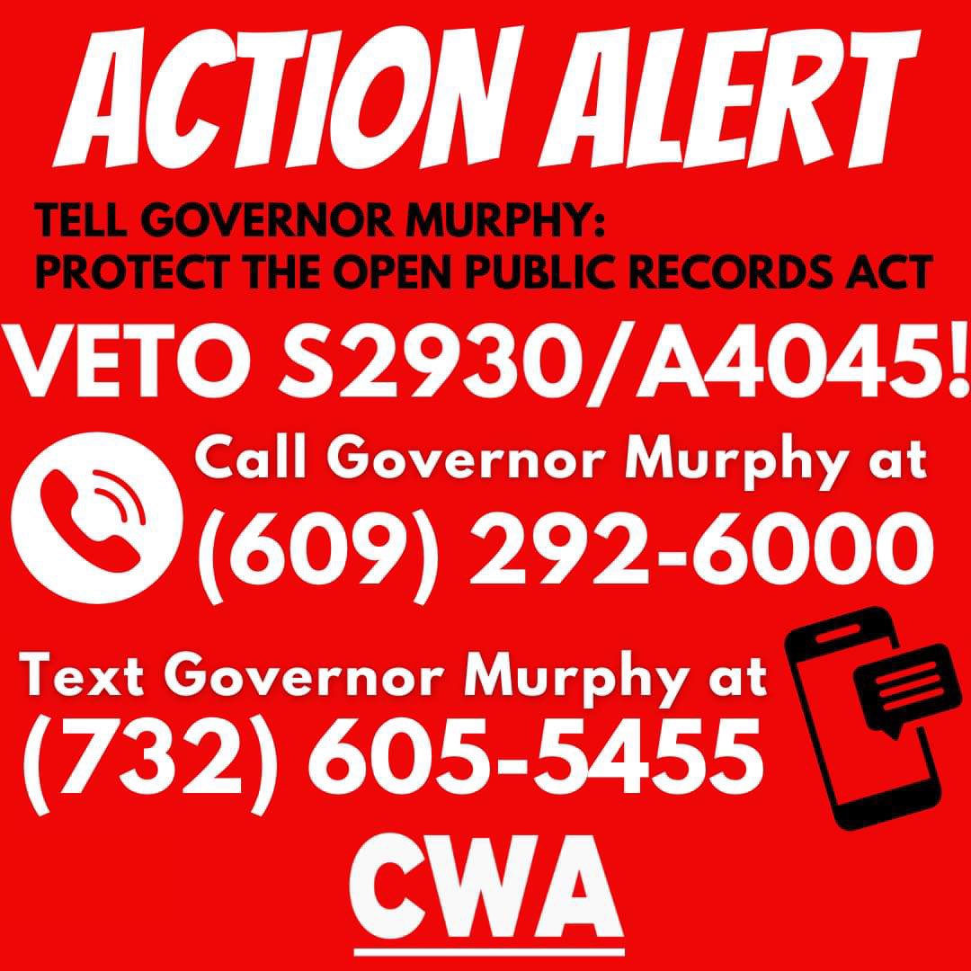 appmcjguild's tweet image. Protect OPRA. Protect transparency. 

Veto S2930.