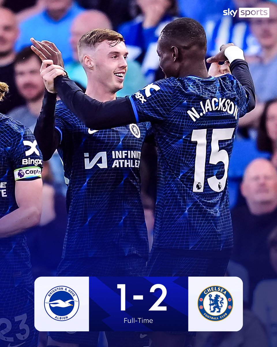FULL-TIME: Chelsea are one step closer to European football as they secure all three points against Brighton.