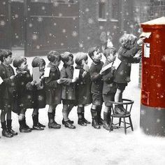 Write a #sixwordstory or a #poem about this picture. We believe in the guy In the red suit The thought of getting What we want makes us shiver We hope he promptly delivers What we've asked for in our letters The Northpole is far away But it feels like we're there On this cold