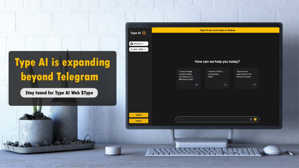 🌟 Type AI is expanding beyond Telegram! 🚀 🖥️ Introducing Type AI Web – our new platform aimed at breaking the boundaries of user adoption and enhancing accessibility. 🌐 This will enhance accessibility and increase our reach to a broader audience. 💰Type AI Web will