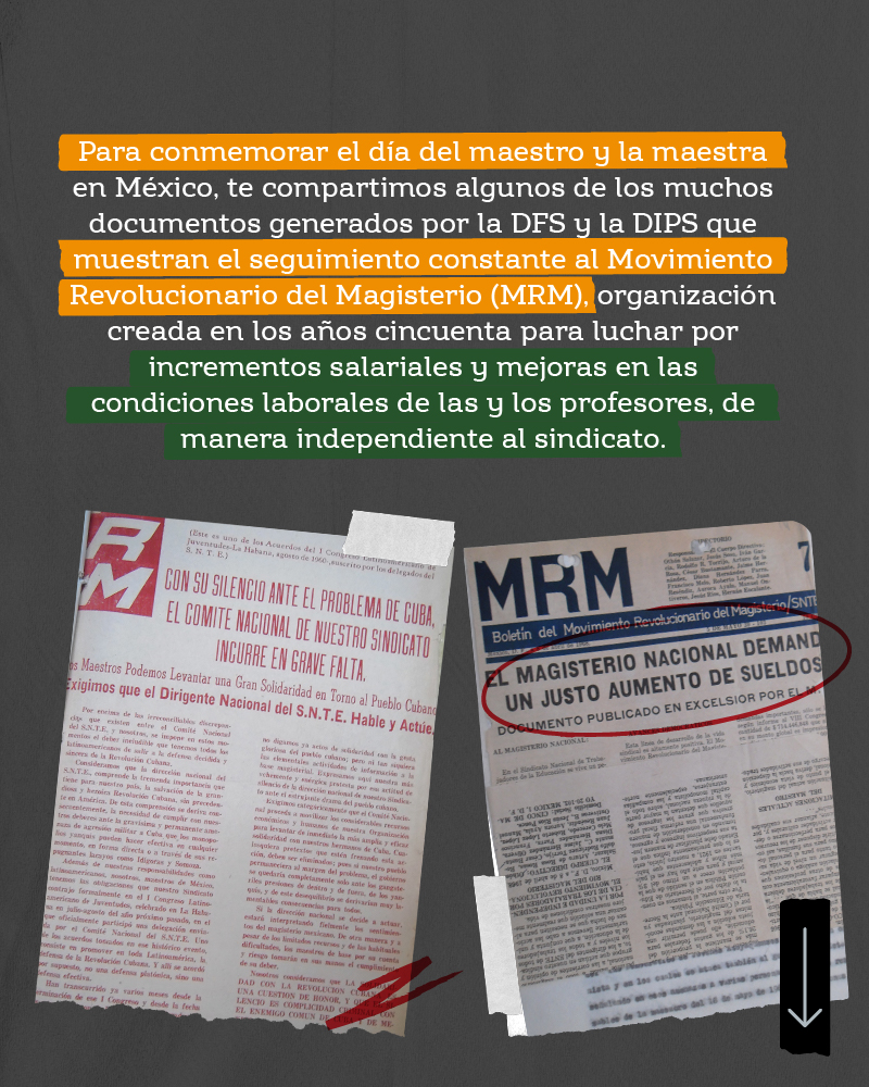 🧑‍🏫En este Día de las personas maestras en México, te compartimos algunos documentos que dan un seguimiento constante al Movimiento Revolucionario del Magisterio (MRM). 🧵⬇️