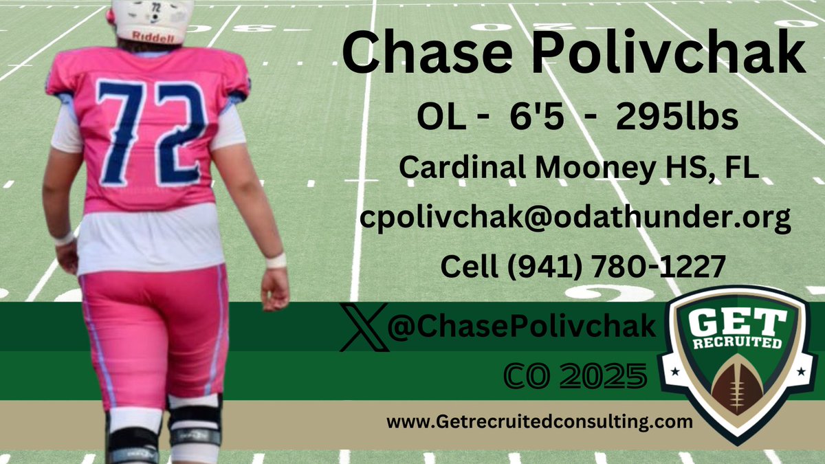 Chase Polivchak - CO 2025 - OL - 6'5, 295lbs - 3.6 GPA - Big, strong, great frame, high intensity. Profile: getrecruitedconsulting.com/recruit/chase-… @DaytonFootball @ButlerUFootball @Marist_Fball @DrakeBulldogsFB @UWFFootball @PaladinFootball @GWUFootball @ChasePolivchak @1of1lifeskills #coach