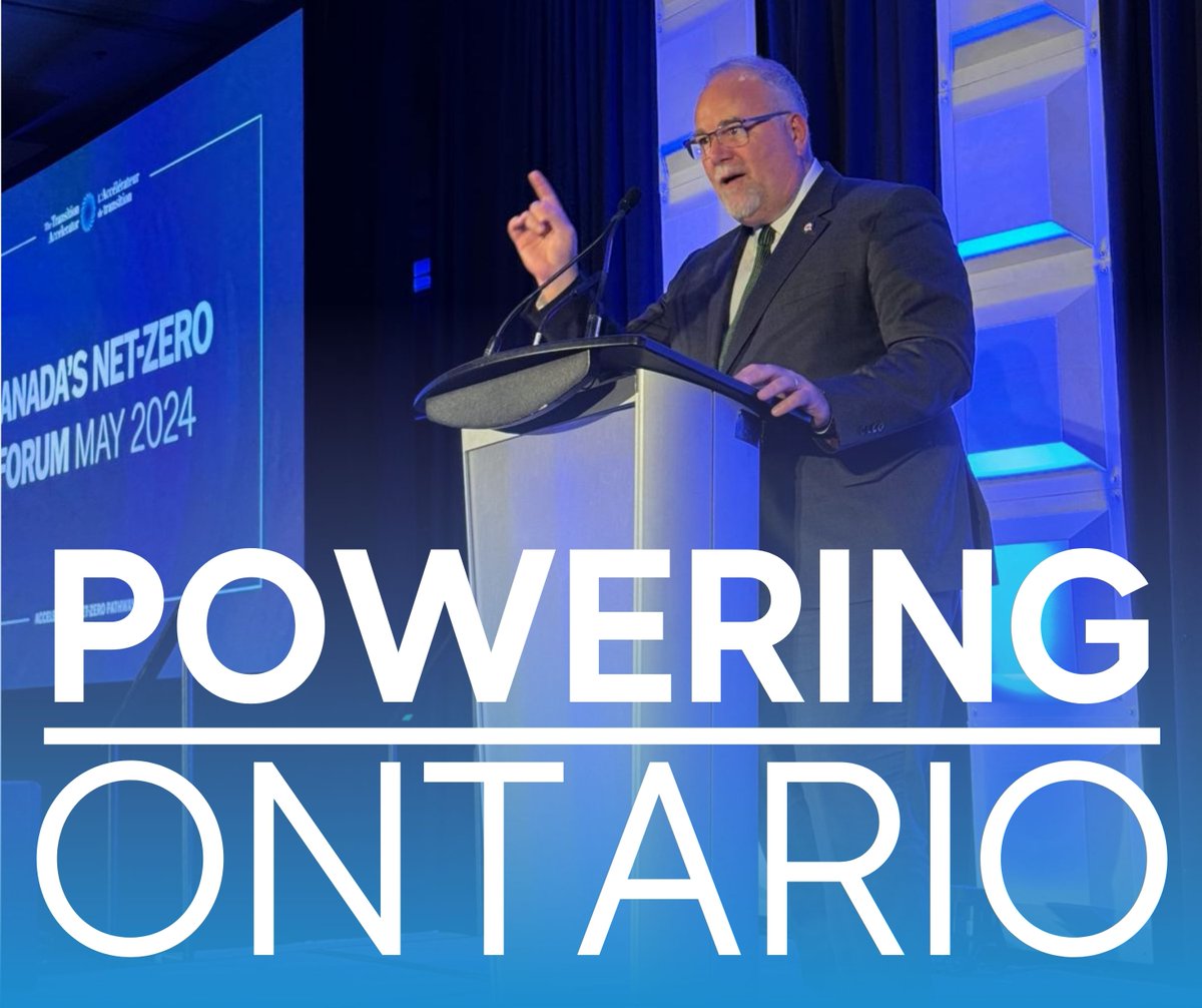 Yesterday, I was happy to speak about Ontario's clean energy advantage at Canada’s Net-Zero Forum! Our government is building out a diverse supply of energy resources with investments in clean nuclear power, low-carbon hydrogen, storage, transmission and more.