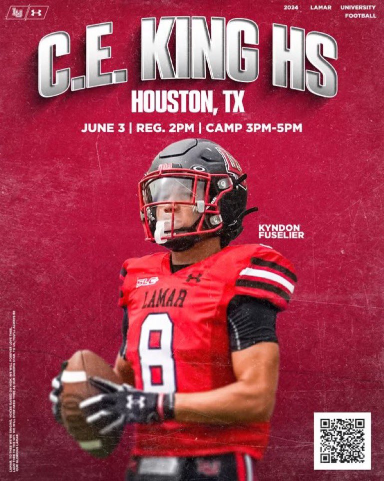 Thank you <a href="/Coach_Cannata/">Matt Cannata</a> for the camp invite! Excited to show what i’ve got.

@iamcoachwash 
<a href="/brazos_football/">Brazos Christian Football</a> 
<a href="/LamarFootball/">Lamar University Football</a>