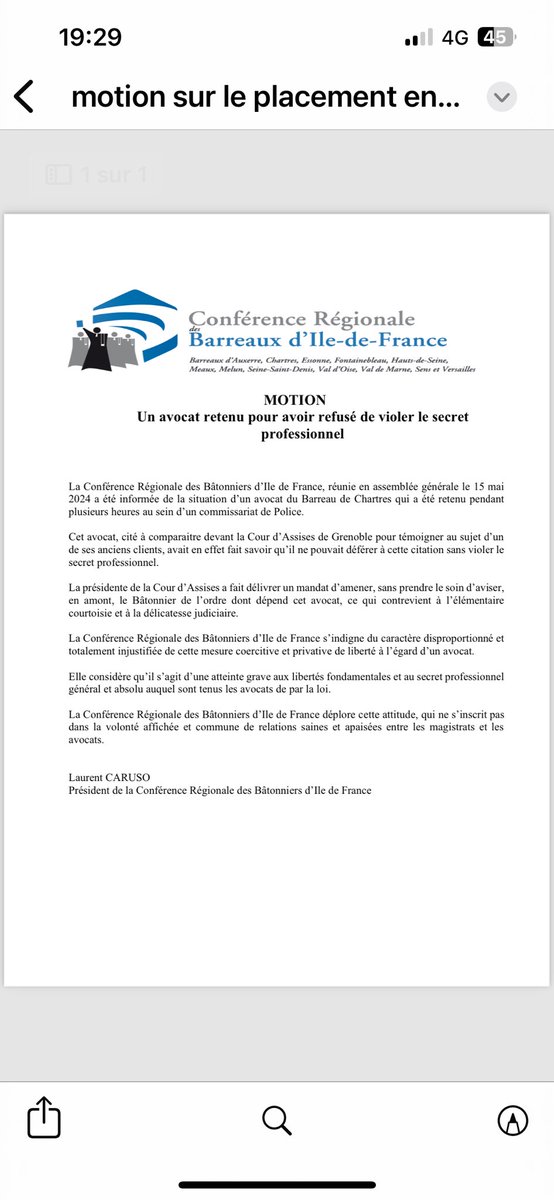 Barreau de CHARTRES (@ordrechartres) on Twitter photo Un avocat mis en rétention car il refuse de violer le secret professionnel en témoignant au procÚs de son ancien client ! INADMISSIBLE <a href="/E_DupondM/">Eric Dupond-Moretti</a> Un avocat mis en rétention car il refuse de violer le secret professionnel en témoignant au procÚs de son ancien client ! INADMISSIBLE <a href="/E_DupondM/">Eric Dupond-Moretti</a>