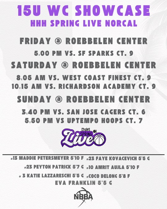 Our Girls HS Showcase teams are ready for the 2nd live period up in Roseville. We are looking forward to the exposure and competition! If you cannot catch our squads this weekend in person, all games will be live streamed on Baller TV at the link below. ballertv.com/events/spring-…