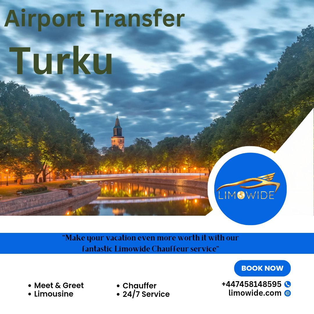 When it comes to getting around the beautiful city of Turku in Finland, nothing beats the convenience and comfort of Limowide's Airport Transfers service. #LimowideTurku #TurkuAirportTransfer #TurkuVacation #LimowideTurku #Limo #Airporttransfer #Privatetaxi #TaxiTurku #Limousine
