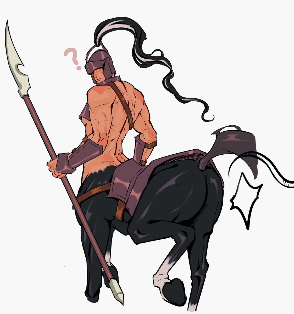 Centaur warrior, creatures that can remain calm even when whipped on the ass