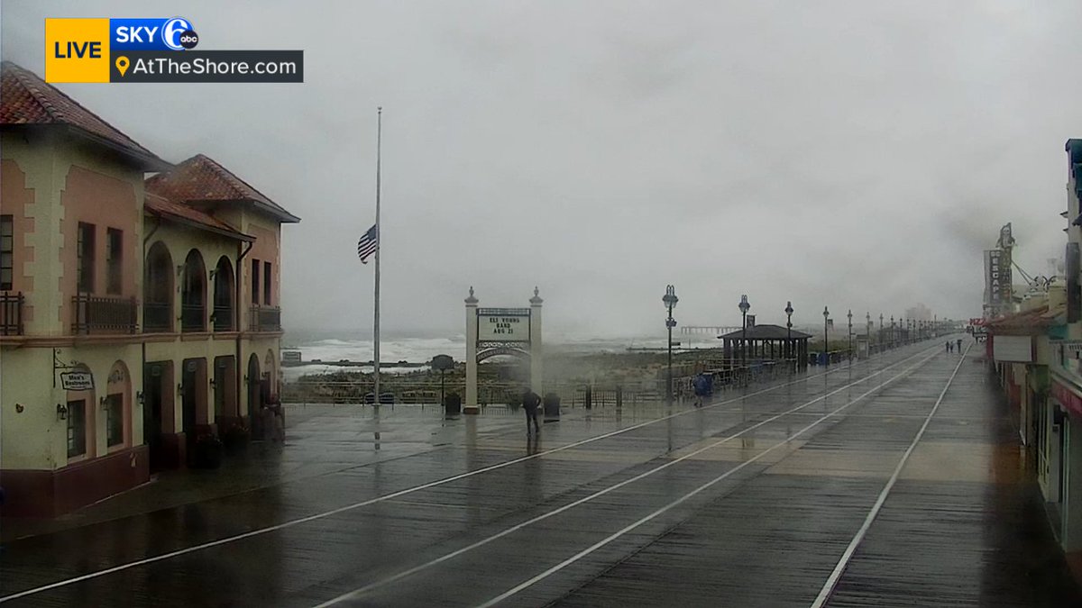 RAW AT THE SHORE While inland areas dried out this afternoon it has remained damp and dreary along the coast. Add in an east-northeasterly wind gusting 30-40mph with temperatures near 60 and it is also chilly.