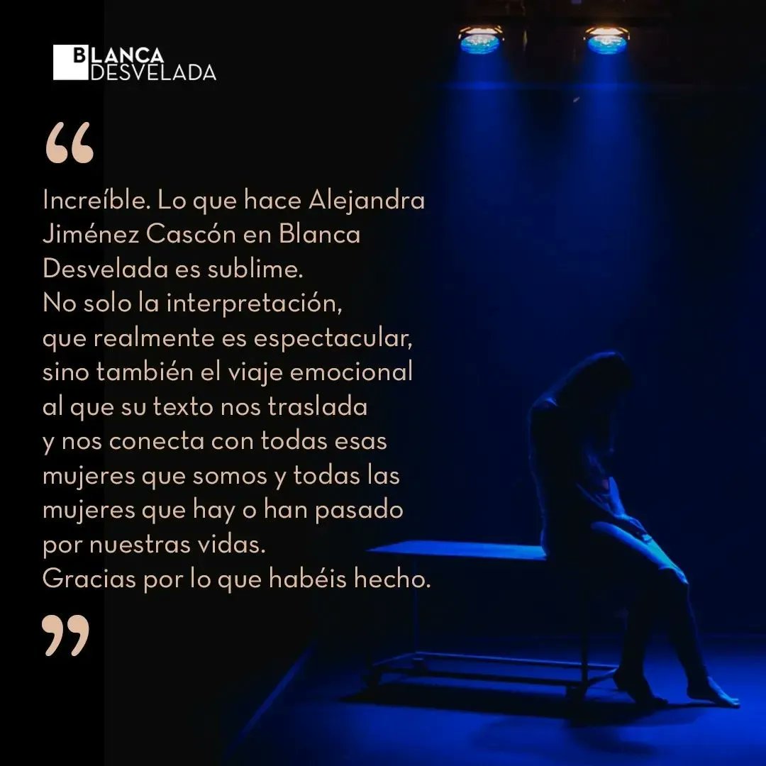 El teatro es comunicación. 
Es entregarse a sentir y confiar en que durante el ratito que dura la función, vamos de la mano... a corazón abierto. ❤️ 

Seguimos esta semana en @aquitania_teatre
Entradas en aquitaniateatre.com 

#BlancaDesvelada
#200funciones 
#elartesana