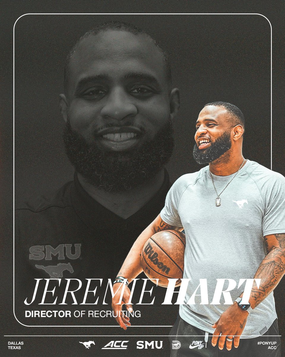 𝐖𝐞𝐥𝐜𝐨𝐦𝐞 𝐭𝐨 𝐭𝐡𝐞 𝐇𝐢𝐥𝐥𝐭𝐨𝐩 Jeremie Hart was named Recruiting Coordinator by Head Coach Andy Enfield. Hart, a Dallas native, has coached for five seasons following a 10-year professional playing career. He joins the Mustangs after from New Mexico State (2023-24)
