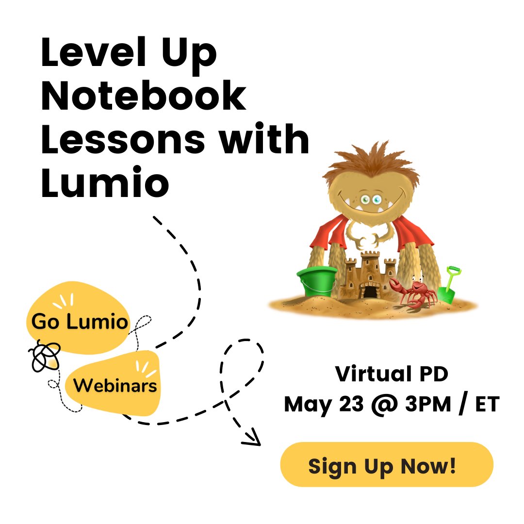 Join the #GoLumio team next week to learn how to import and transform your- @SMART_Tech Notebook lessons into interactive learning experiences in Lumio! ➡️Register here: bit.ly/4ah8fPx