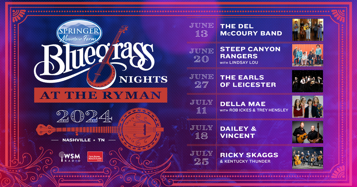 Bluegrass Nights at the Ryman is right around the corner! Don't miss your last chance to get a season pass for this year's series! Learn more: opryent.co/3wBXfyc 🎻