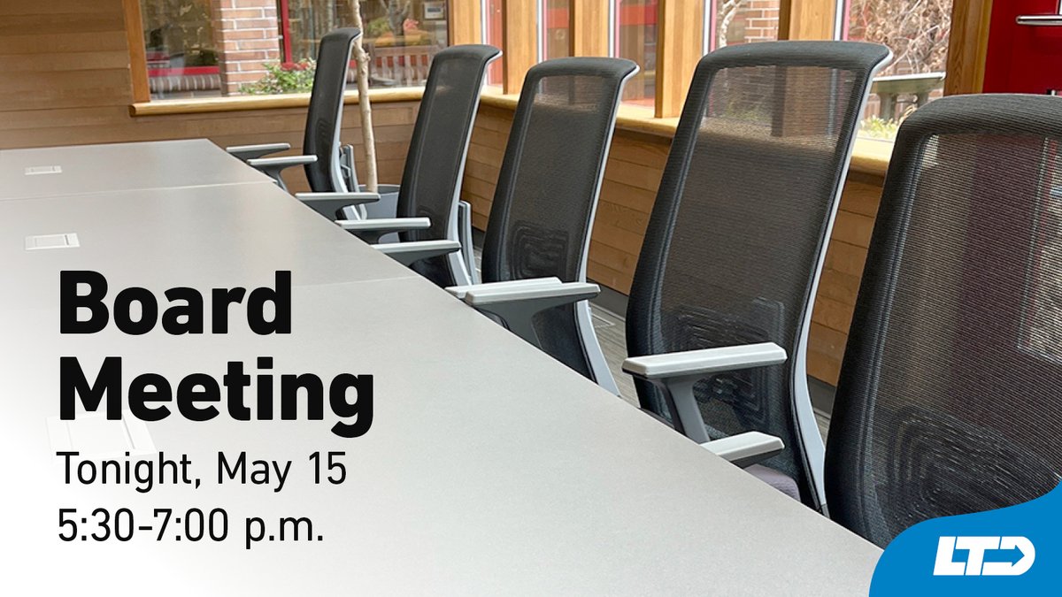 The Board of Directors meeting starts at 5:30 p.m. Join the meeting: zurl.co/QrVT