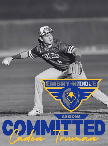 I’m honored and excited to announce my commitment to Embry Riddle University Arizona to further my academic and baseball career. I would like to thank God, my parents, family, coaches & teammates who have been a part of where I am today. Thank you Coach Fox for this incredible