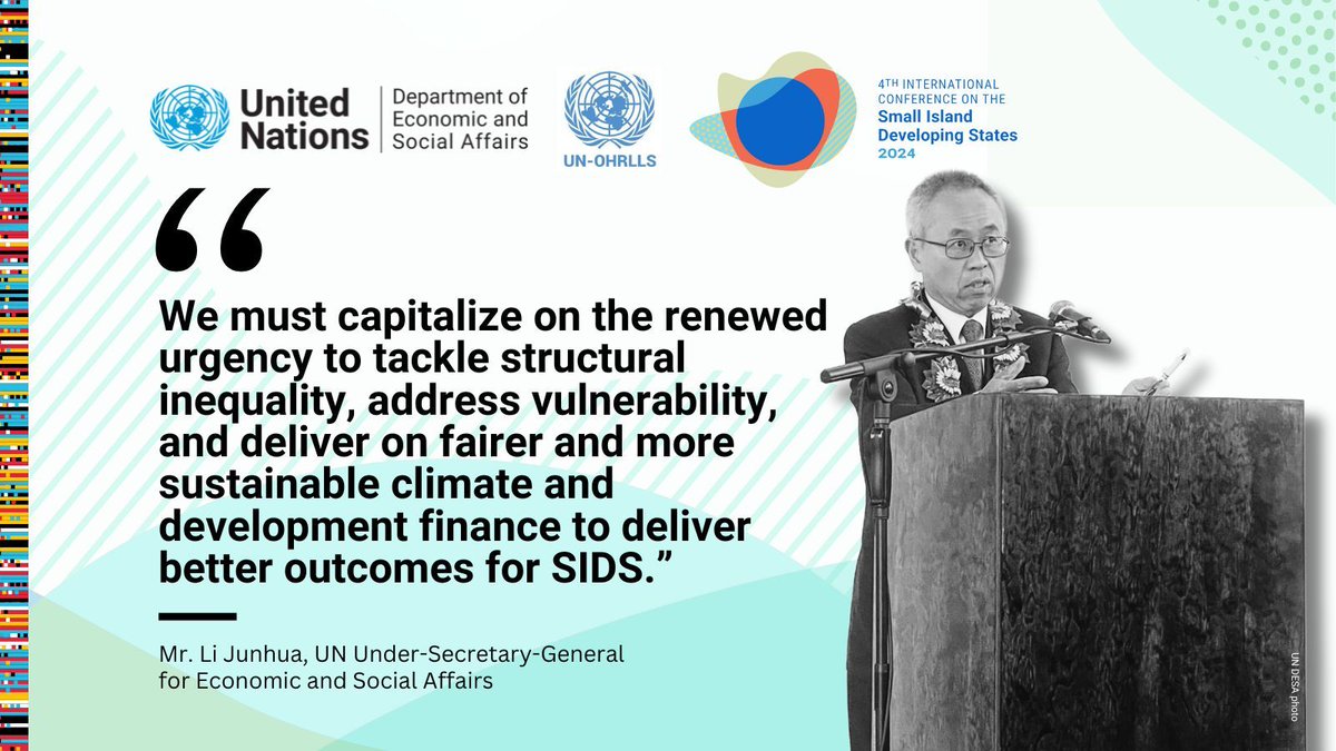 The international community is coming together at #SIDS4 to agree on a new 10-year plan for #SmallIslands. Join us as we chart the course toward resilient prosperity! More: un.org/smallislands @UNDESA