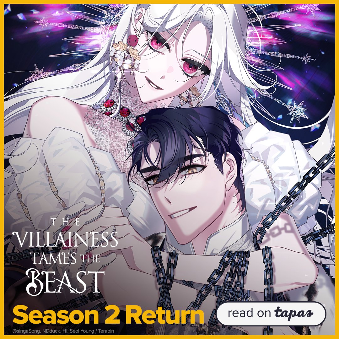 #TheVillainessTamesTheBeast Taming him was easy, freeing him might be impossible... ▶️ bit.ly/3yfLjCF #Tapas #Manhwa #ManhwaRecommendation #RomanceFantasy