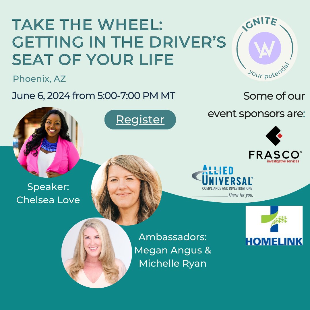 📢 Upcoming Event: Take the Wheel: Getting in the Driver’s Seat of Your Life
📅  June 6, 2024 from 5:00-7:00PM MT
📍 Phoenix, AZ
📲 Register now at allianceofwomen.org/event/take-the…

#AllianceWC24 #events #workerscompensation #riskmanagement #womenininsurance