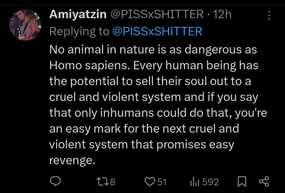KouRaGe's tweet photo. @PinstrypedTV @emmyliz_1211 Remember that this is very human and THAT is the problem. https://t.co/QbrPZ8bDgL