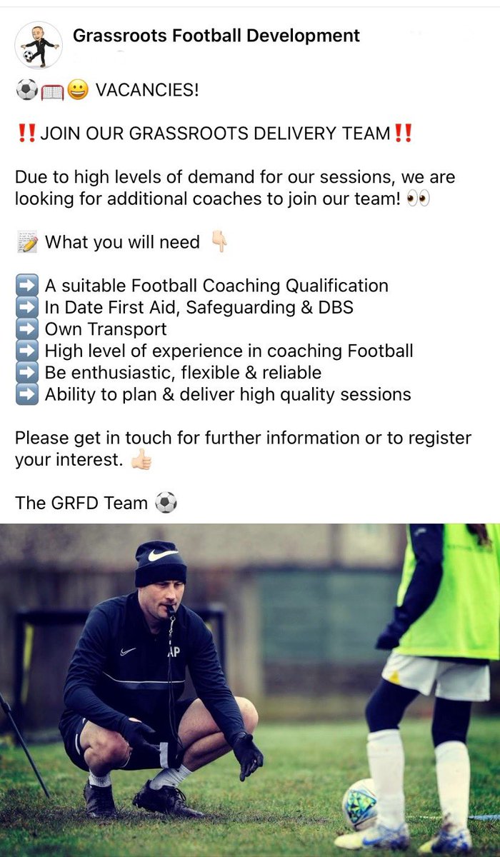 Experienced Coach❓

Local to Preston ❓

Looking for additional opportunities❓

Passionate about player development❓

Get in touch! 📲📨