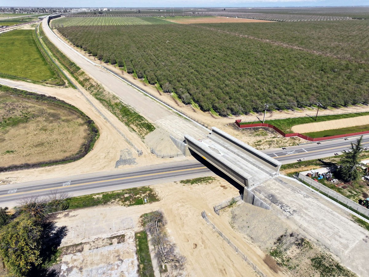 We've hit the halfway point of a structure a day for #InfrastructureMonth! The Kimberlina Road Viaduct is located east of SR 43 and south of Wasco in Kern County.

This structure is 110 feet long and will take high-speed trains over existing traffic. #InfrastructureWeek #BuildHSR