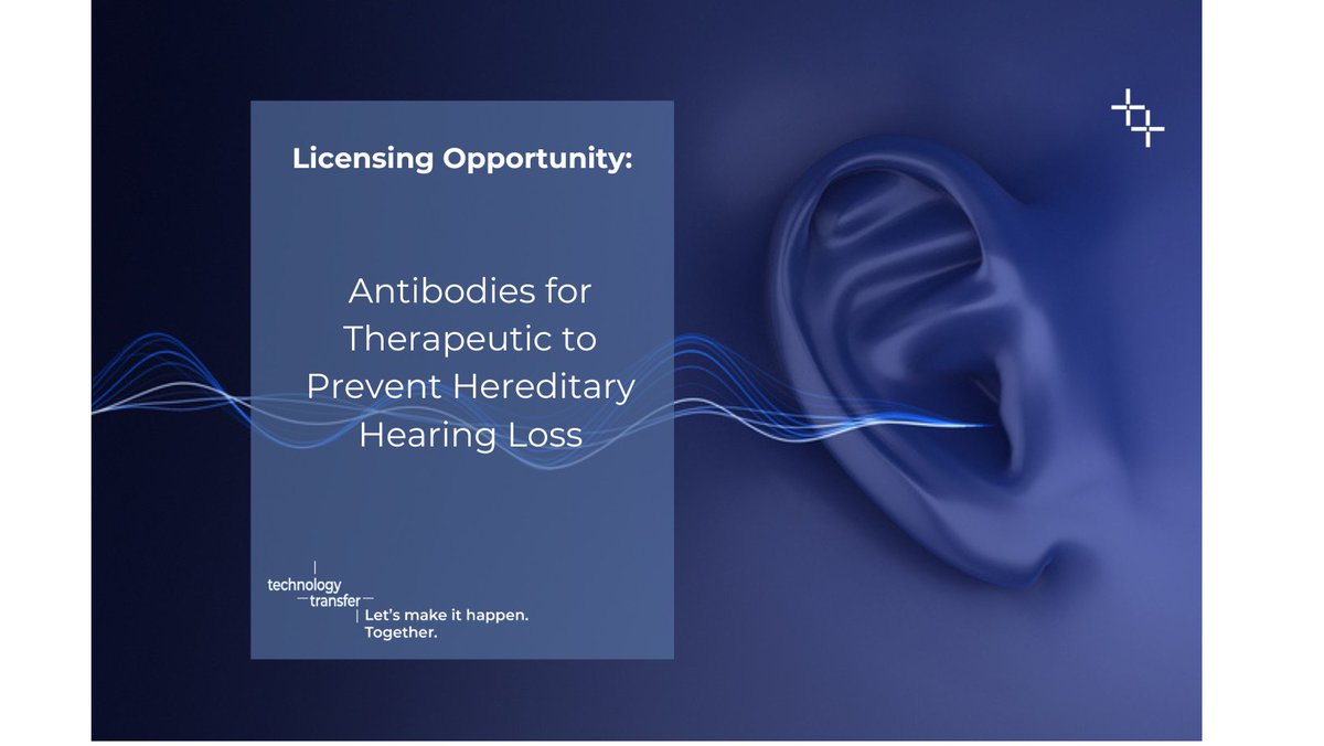 Antibodies for a therapeutic to prevent hereditary hearing loss are available for licensing from the National Institute on Deafness and Other Communication Disorders

More info: go.nih.gov/cCsdnph

#DrugDevelopment #DrugDiscovery #Biotechnology