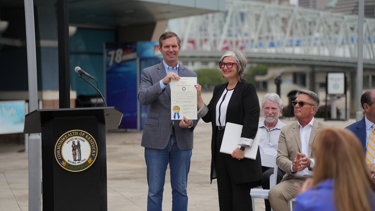 In honor of @NewportAquarium’s 25th anniversary, the great work by meetNKY and tourism partners across Kentucky, it is my honor to proclaim this week as Travel and Tourism week in the commonwealth!