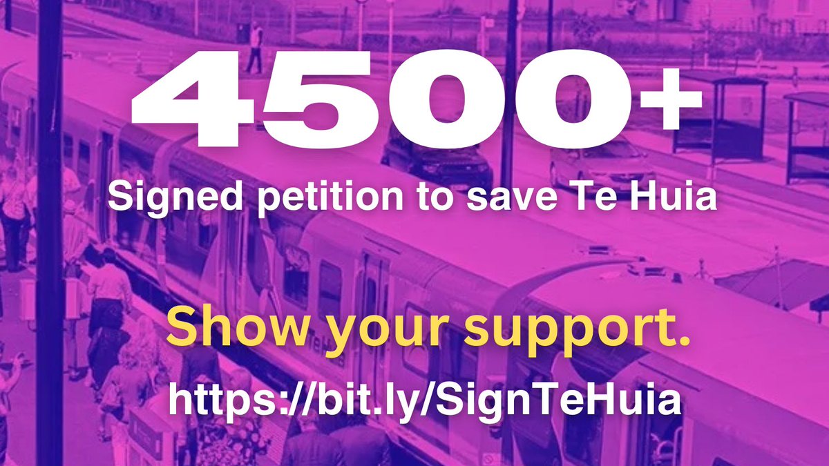 Fate of Te Huia train (Akl-Ham) to be decided by <a href="/nztamain/">NZ Transport Agency Waka Kotahi</a> today. In just a few days 4500 people have signed to support continued funding for Te Huia. Please join them, Te Huia deserves a fair go.

bit.ly/SignTeHuia