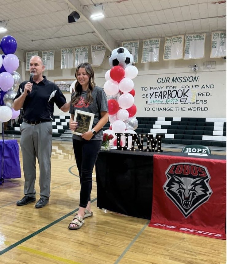 We would like to congratulate ID My Athlete Savanah Sanchez for officially becoming a UNM Lobo!!⚽️ Savanah was also named Hope Christian Female Athlete of the Year🎖️We are proud of you Sav and can’t wait to watch you play for the Lobos!🐺 #IDMyAthlete #SavanahSanchez