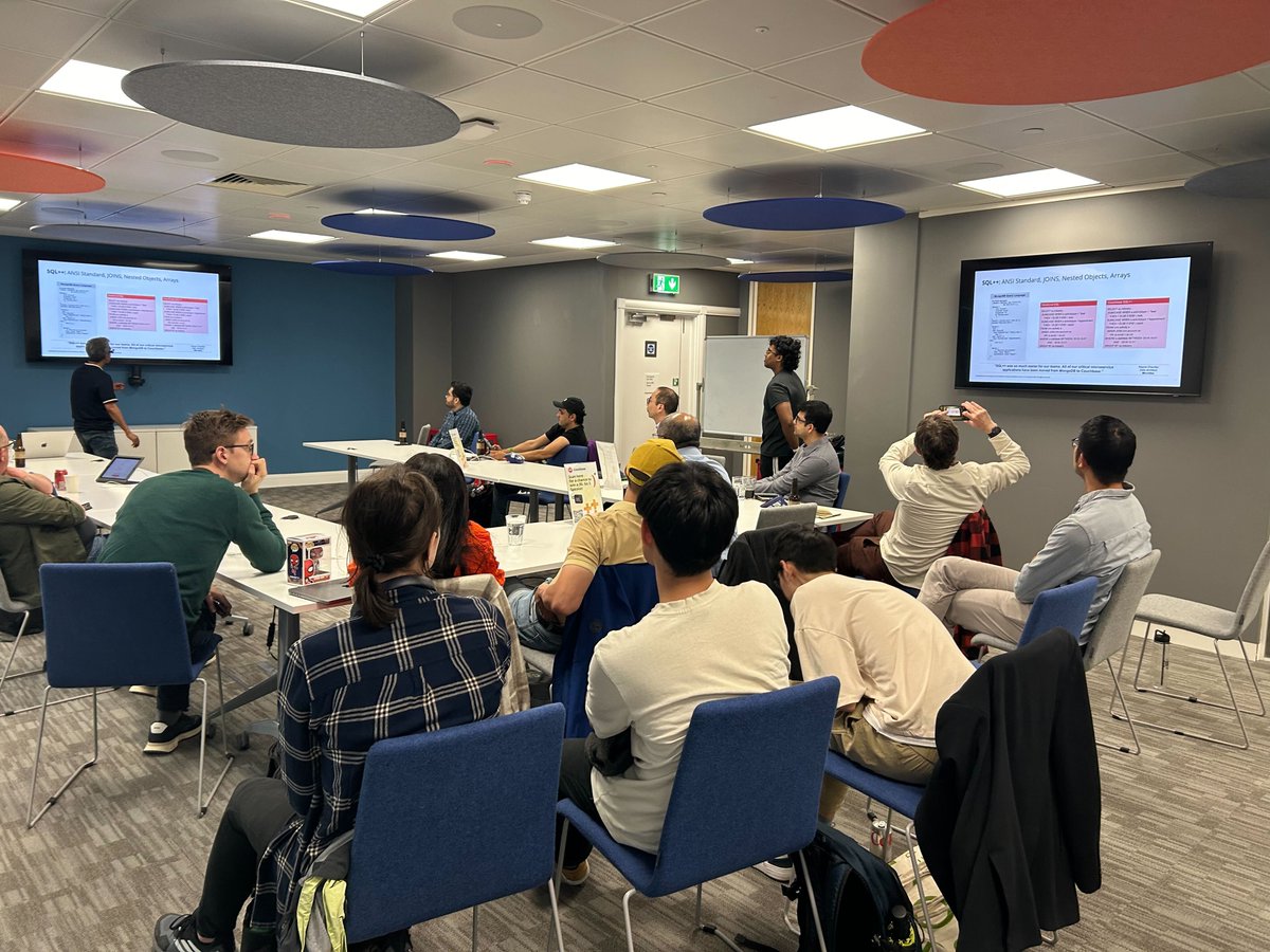 📍 At our London office Meetup today, speakers Georgina Martin from #Couchbase & Ian Merrington, CTO of @_Seenit, discussed transforming search experiences with vector and #RAG technologies And of course on the menu was the best pizza around and #Couchbase customer @dominos! 🍕