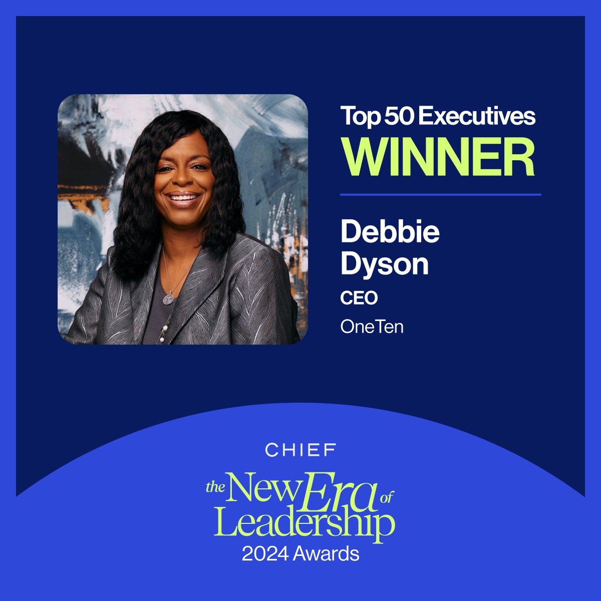 We’re proud to announce that our CEO, Debbie Dyson, has been honored with @JoinChiefNow’s The New Era of Leadership Award in the Resilience category! 🏆 Please join us in congratulating her on this well-deserved recognition! thenewera.chief.com/winners/debbie…