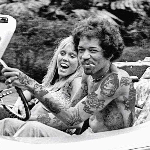 Jimi Hendrix and his Lady📸